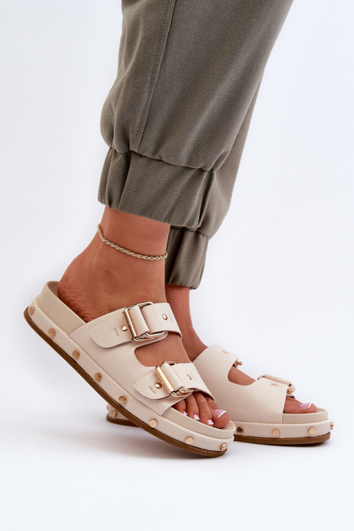 Women's Platform Sandals Big Star NN274083 Beige