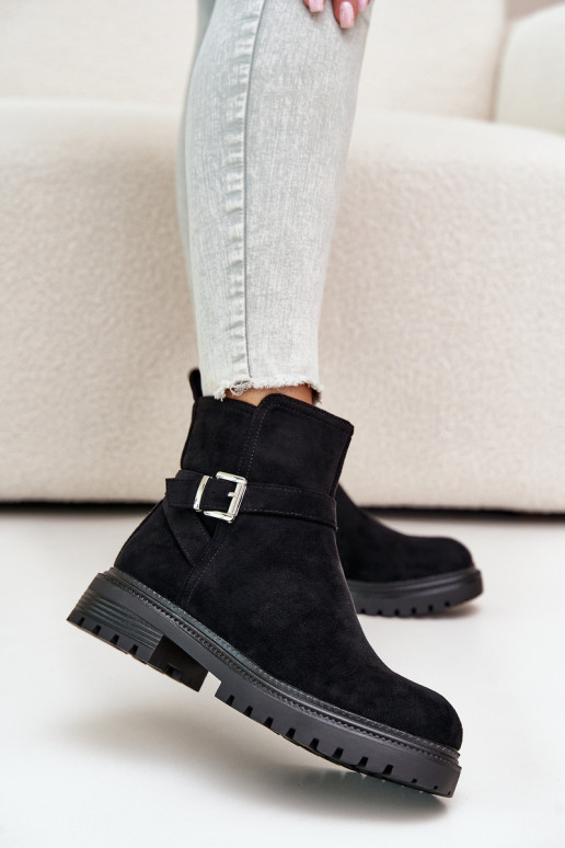 Warmed Boots made of eco-suede with...