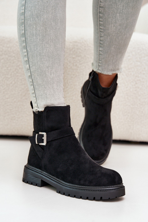 Warmed Boots made of eco-suede with...