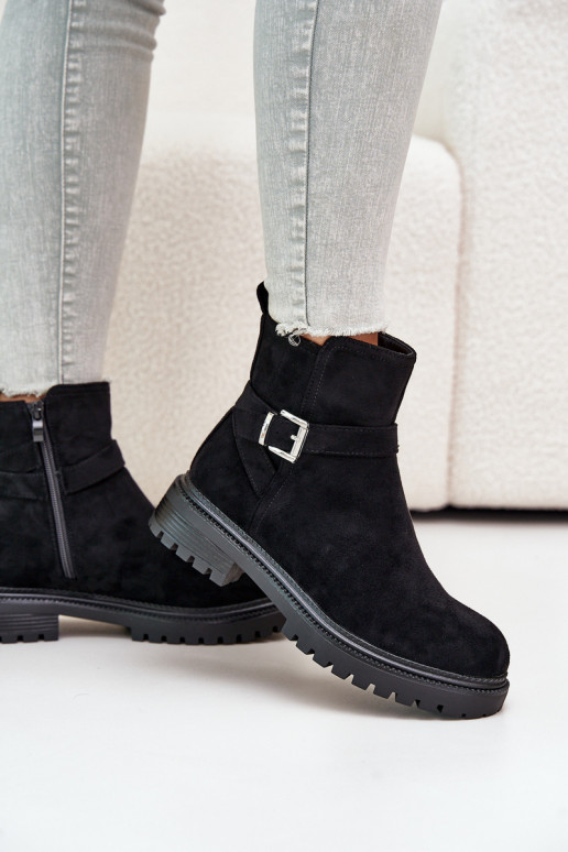 Warmed Boots made of eco-suede with...
