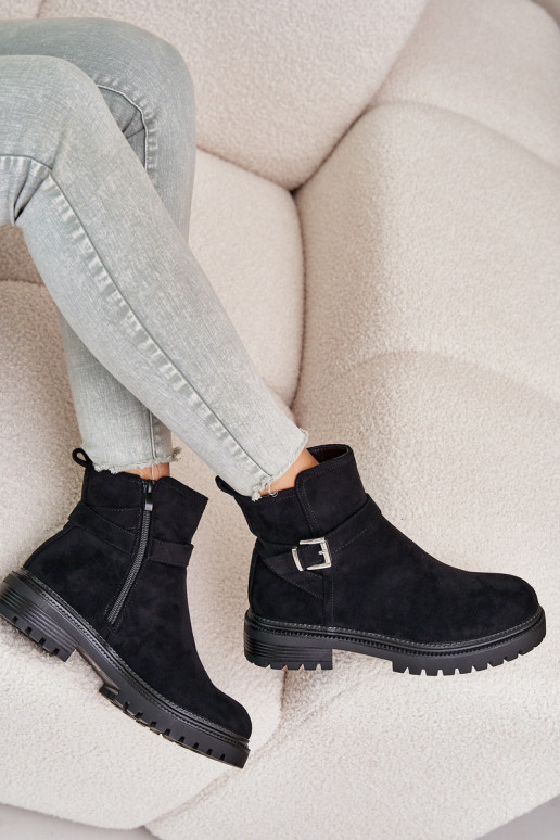 Warmed Boots made of eco-suede with...