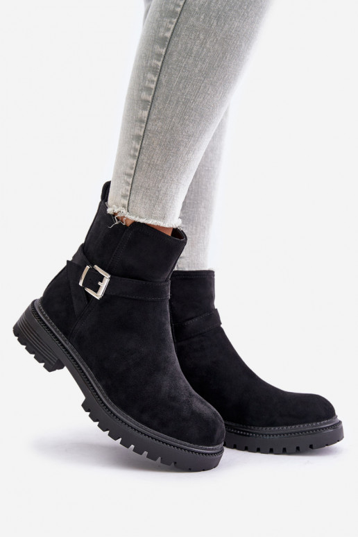 Warmed Boots made of eco-suede with...