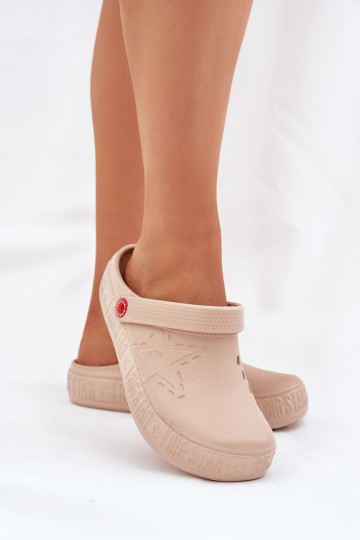 Women's Lightweight Slippers Big Star II275008 Beige 2