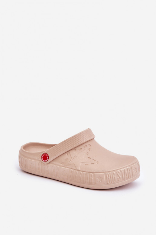 Women's Lightweight Slippers Big Star II275008 Beige