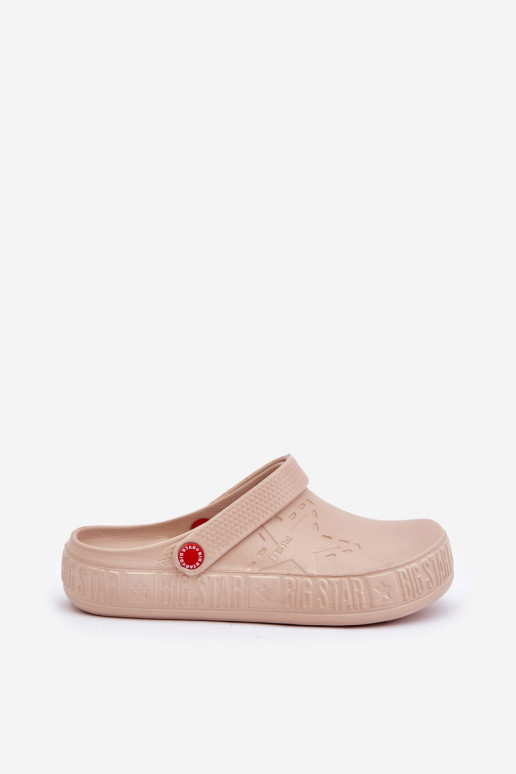 Women's Lightweight Slippers Big Star II275008 Beige