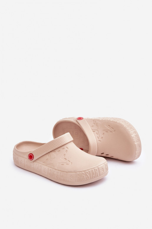 Women's Lightweight Slippers Big Star II275008 Beige