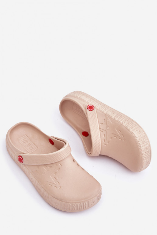 Women's Lightweight Slippers Big Star II275008 Beige