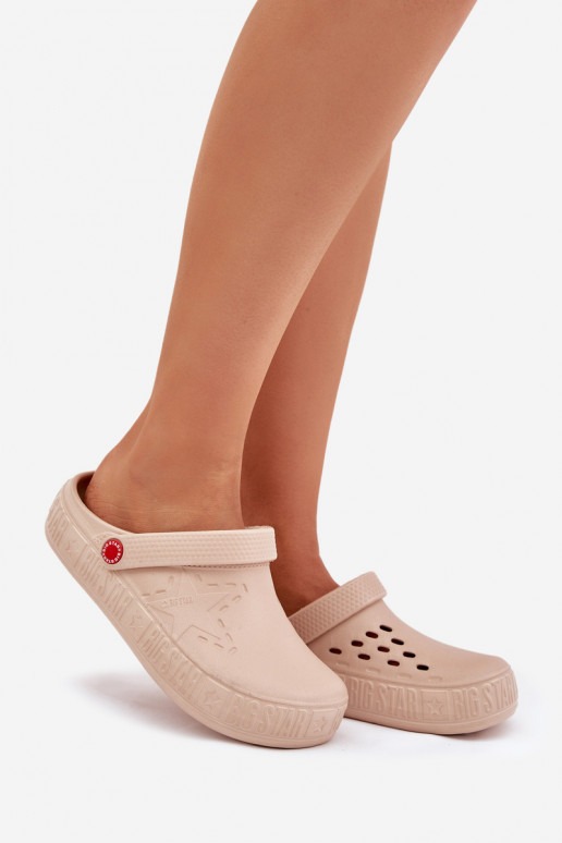 Women's Lightweight Slippers Big Star II275008 Beige