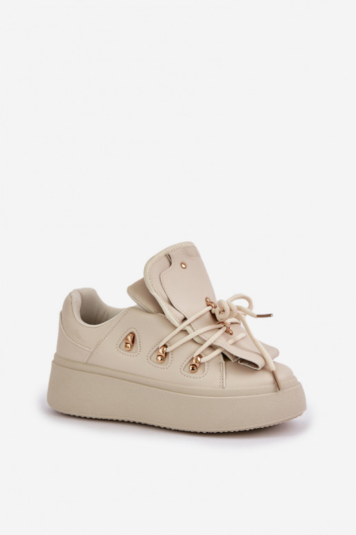 Women's Sneakers On Platform Beige Dolistana Women's Sneakers On Platform Beige Dolistana
