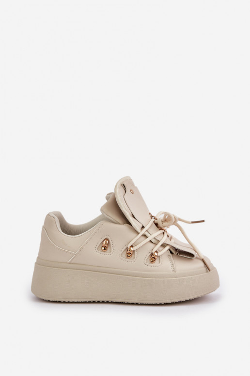Women's Sneakers On Platform Beige Dolistana Women's Sneakers On Platform Beige Dolistana