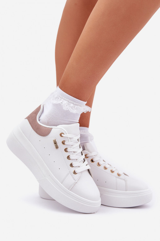 Women's Platform Sneakers Eco Leather White Lelandine Women's Platform Sneakers Eco Leather White Lelandine