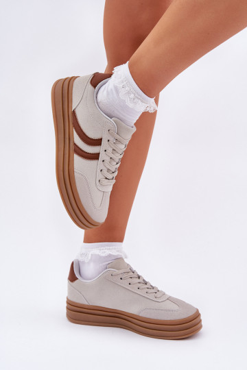 Stylish platform sneakers gray Doriwa 2