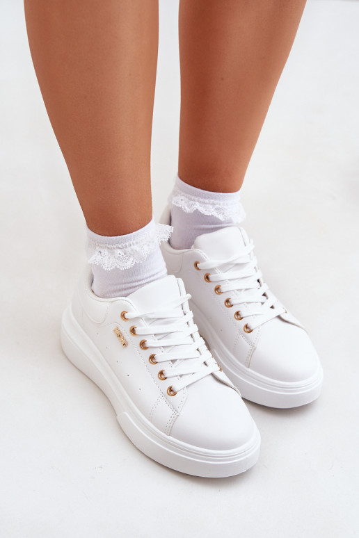 Women's Platform Sneakers Eco Leather White Lelandine Women's Platform Sneakers Eco Leather White Lelandine