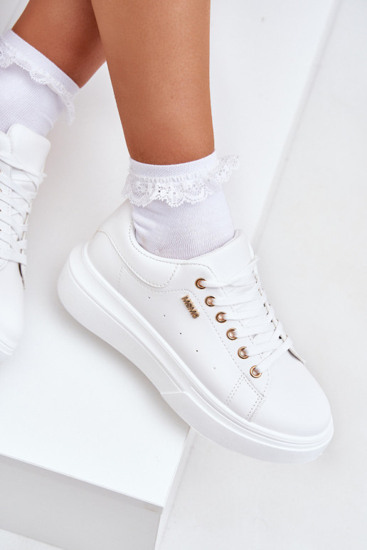 Women's Platform Sneakers Eco Leather White Lelandine Women's Platform Sneakers Eco Leather White Lelandine
