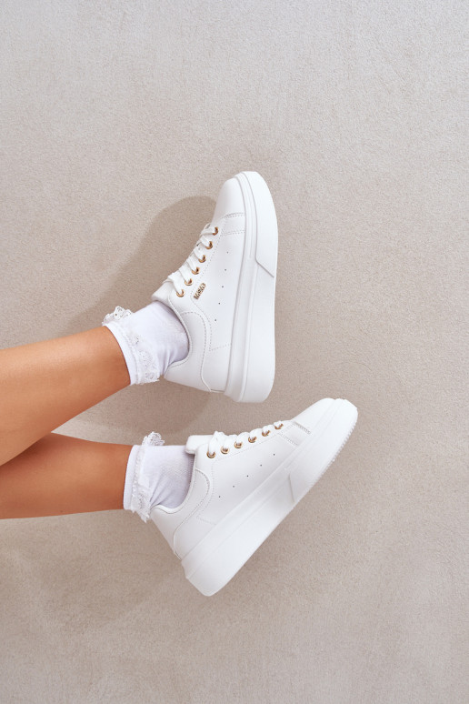 Women's Platform Sneakers Eco Leather White Lelandine Women's Platform Sneakers Eco Leather White Lelandine