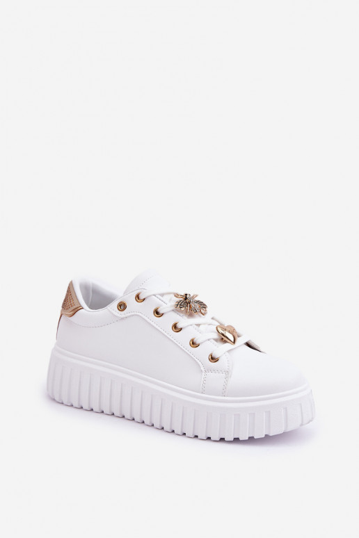 Women's sneakers with embellishments white Grelesi Women's sneakers with embellishments white Grelesi