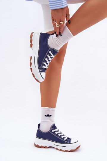 Low Women's Sneakers On Platform Navy Aradwin 2