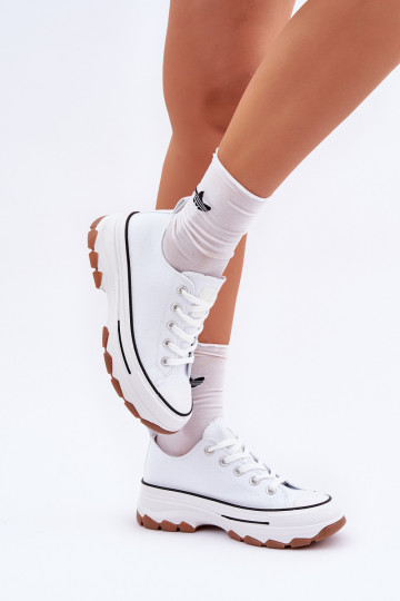 Low Women's Sneakers On Platform White Aradwin 2
