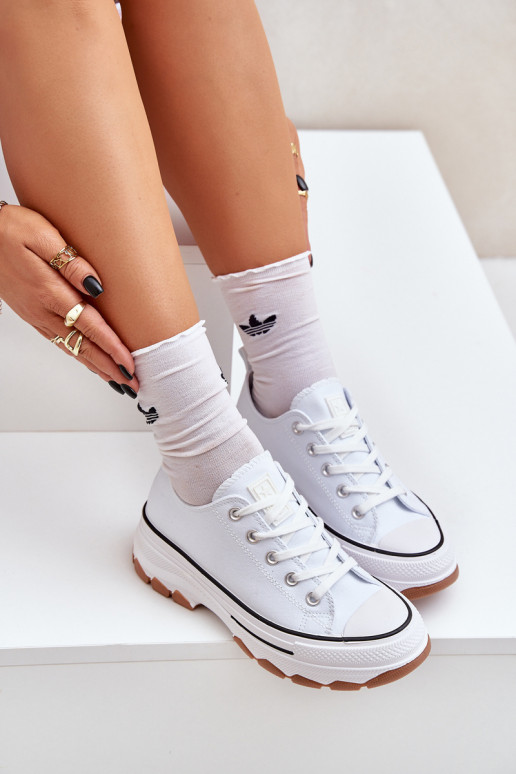 Low Women's Sneakers On Platform White Aradwin Low Women's Sneakers On Platform White Aradwin