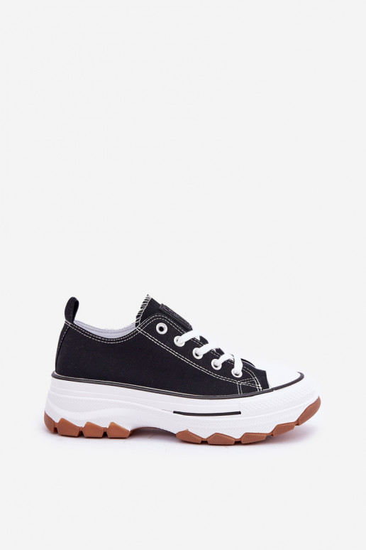 Low Women's Sneakers On Platform Black Aradwin Low Women's Sneakers On Platform Black Aradwin