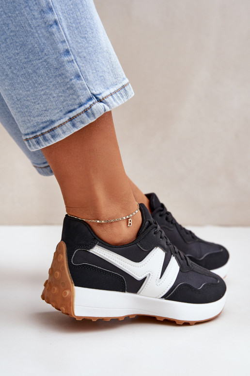 Buty Sportowe Sneakersy Damskie Czarne Britma Buty Sportowe Sneakersy Damskie Czarne Britma