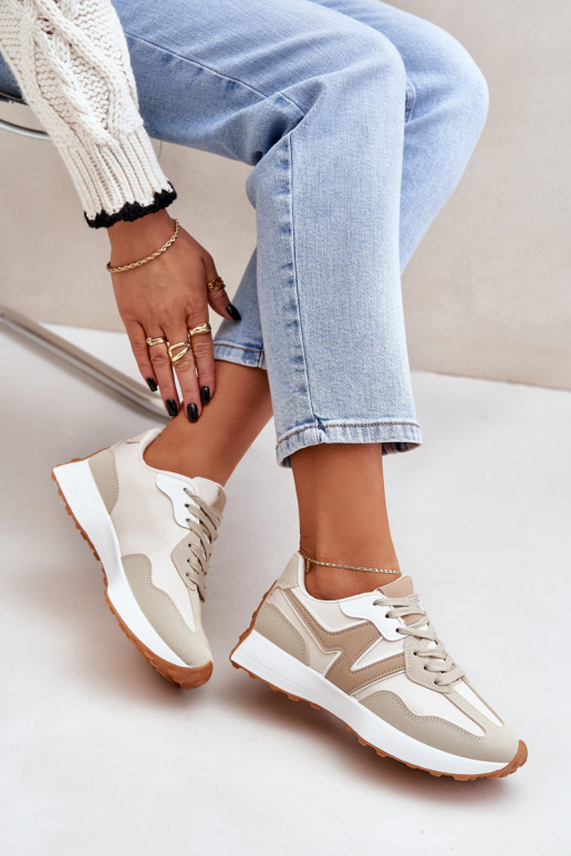 Women's Sports Sneakers Beige Britma Women's Sports Sneakers Beige Britma