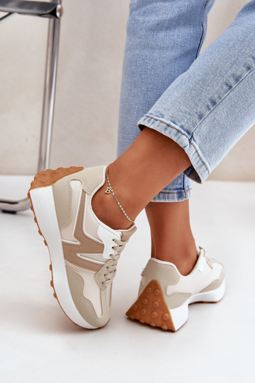 Women's Sports Sneakers Beige Britma Women's Sports Sneakers Beige Britma
