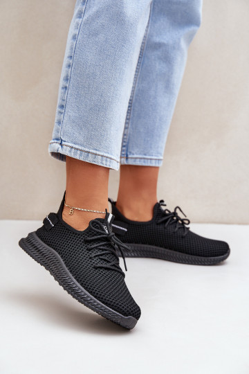Mesh Slip-On Sports Shoes Women Black Harice 2