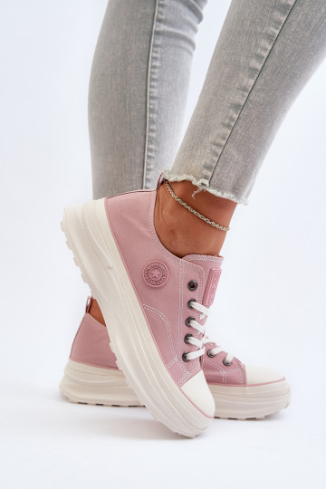 Women's sneakers with chunky sole Big Star NN274129 Pink 2