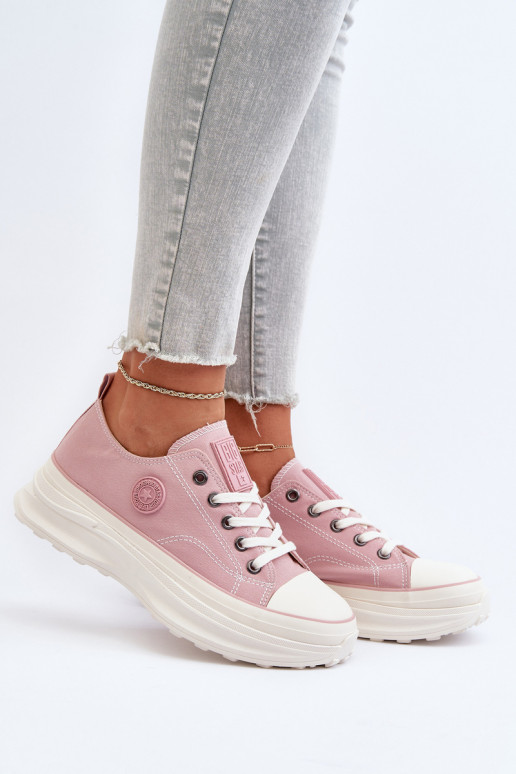 Women's sneakers with chunky sole Big Star NN274129 Pink