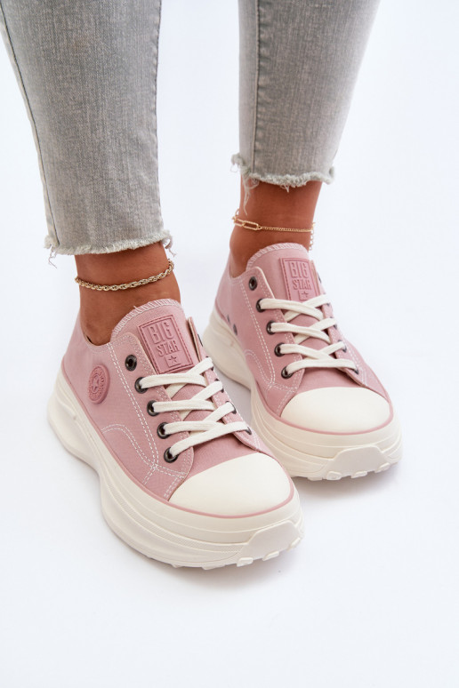 Women's sneakers with chunky sole Big Star NN274129 Pink