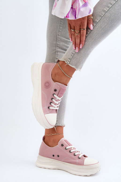 Women's sneakers with chunky sole Big Star NN274129 Pink