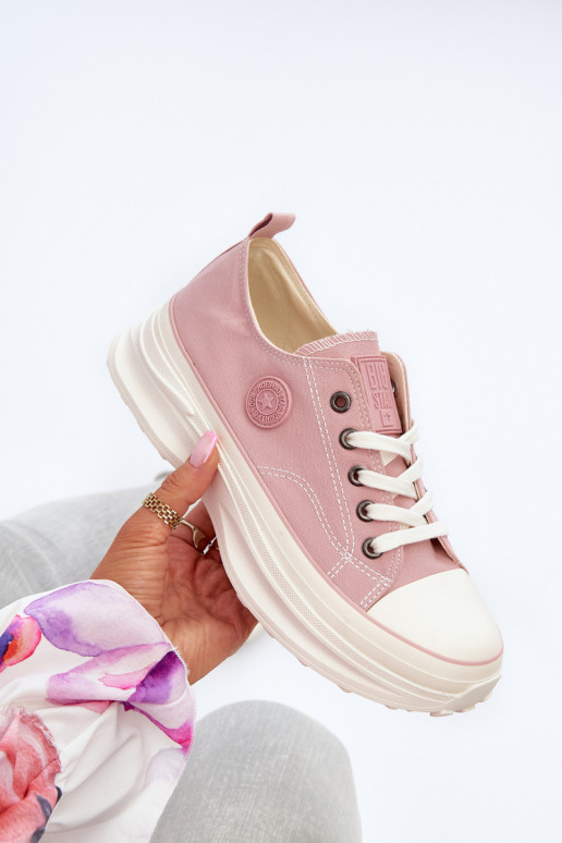 Women's sneakers with chunky sole Big Star NN274129 Pink