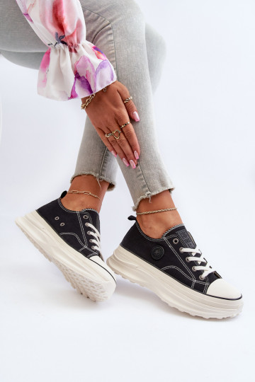 Women's sneakers on a chunky sole Big Star NN274125 Black 2