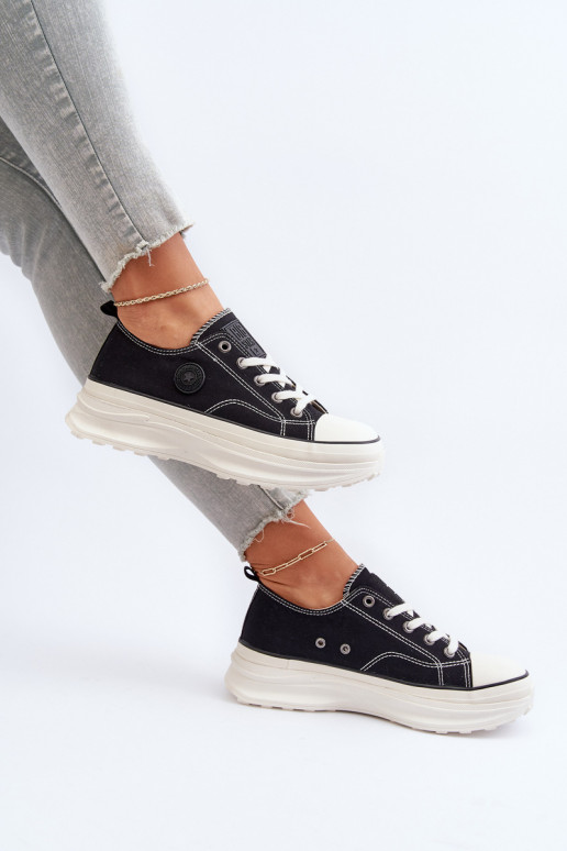 Damskie Trampki Na Masywnej Podeszwie Big Star NN274125 Czarne