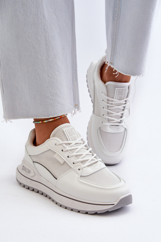 Sneakersy Damskie Big Star NN274A089 Białe Sneakersy Damskie Big Star NN274A089 Białe