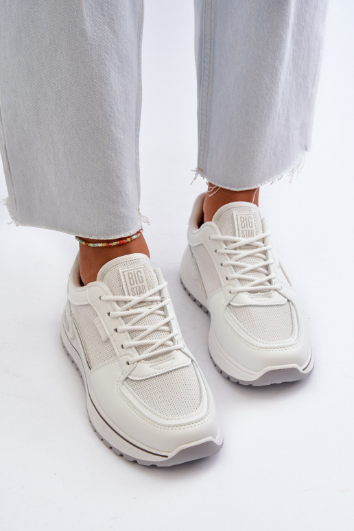 Sneakersy Damskie Big Star NN274A089 Białe Sneakersy Damskie Big Star NN274A089 Białe