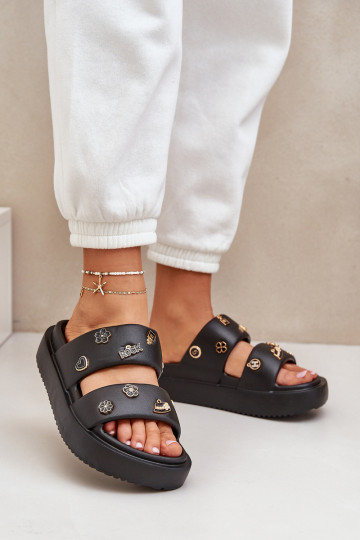 Women's Foam Slippers With Clips Black Ravanala 2