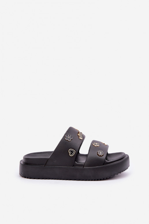 Women's Foam Slippers With Clips Black Ravanala Women's Foam Slippers With Clips Black Ravanala