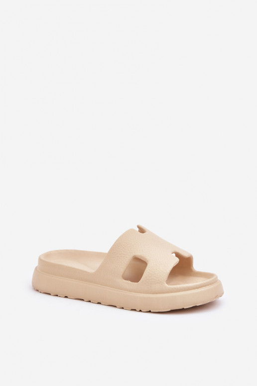 Foam Slippers With Cutouts Beige Neladith Foam Slippers With Cutouts Beige Neladith