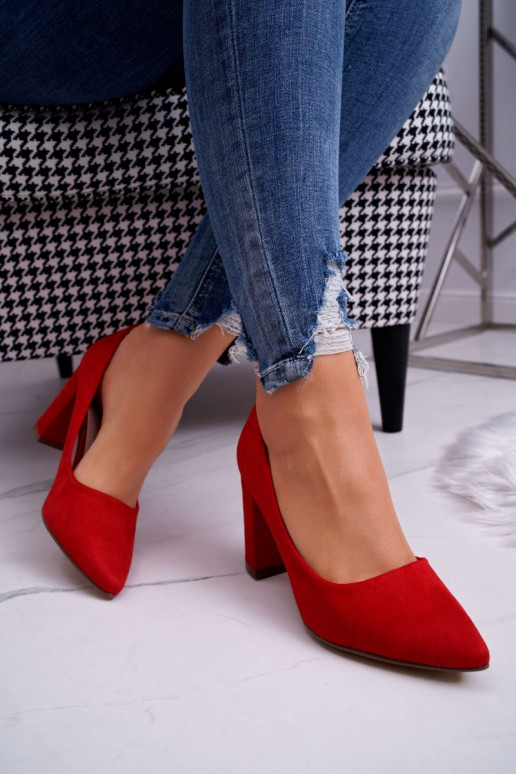 Stiletto Women's Suede Red Florena pumps Stiletto Women's Suede Red Florena pumps
