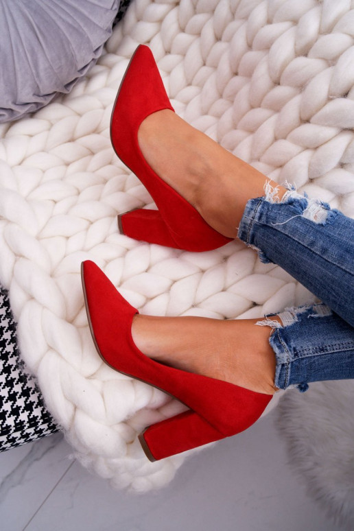 Stiletto Women's Suede Red Florena pumps Stiletto Women's Suede Red Florena pumps