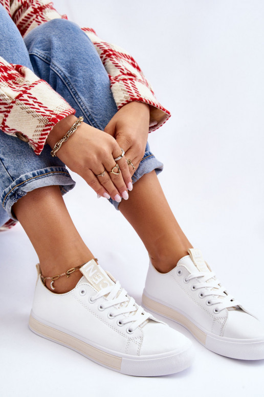 Women's Sneakers Classic White-Beige Ville Women's Sneakers Classic White-Beige Ville