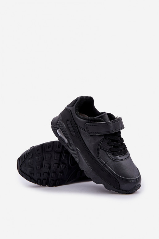 Sneakersy Dziecięce Na Rzep Czarne Krissandra
