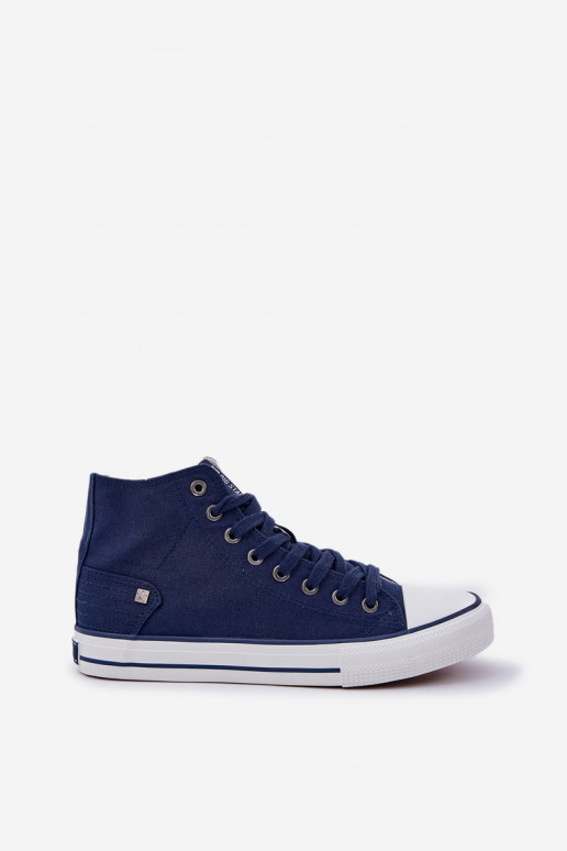 Ladies High Top Sneakers Big Star DD274333 Navy Blue