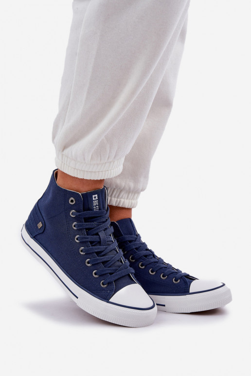 Ladies High Top Sneakers Big Star DD274333 Navy Blue