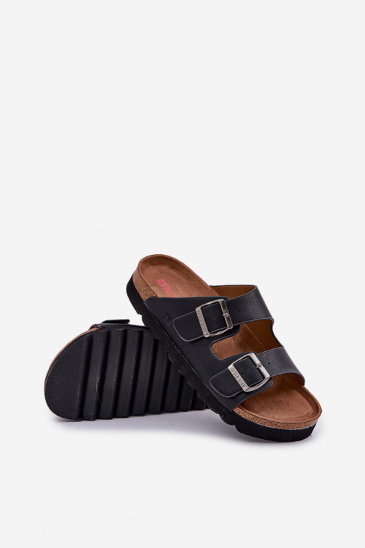 Lightweight Men Sandals With Buckles Eco Leather Big Star NN174531 Black