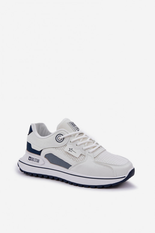 Buty Sportowe Sneakersy Damskie Big Star NN274A103 HI-POLY SYSTEM Biało-Granatowe