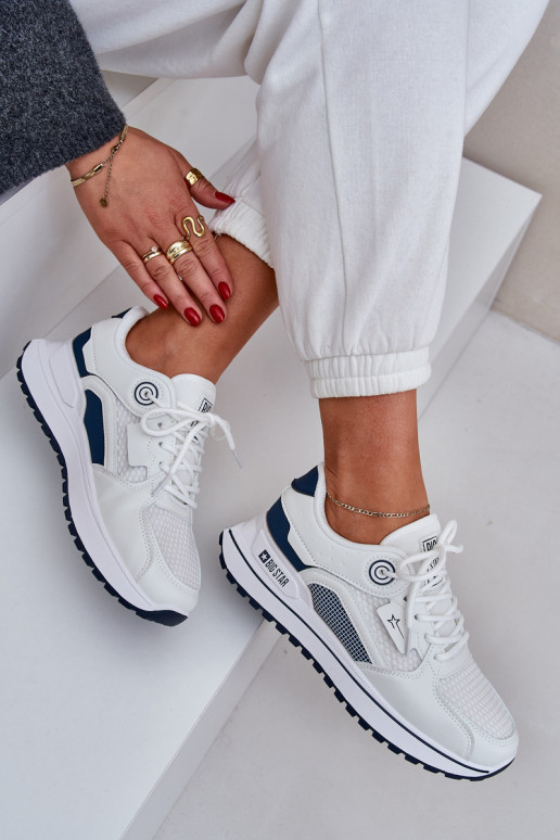 Sports Shoes Sneakers Women Big Star NN274A103 HI-POLY SYSTEM White-Navy