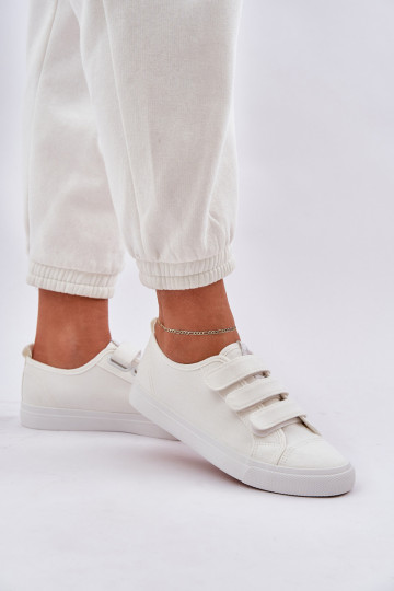 Youth Low Velcro Sneakers White Dilan 2